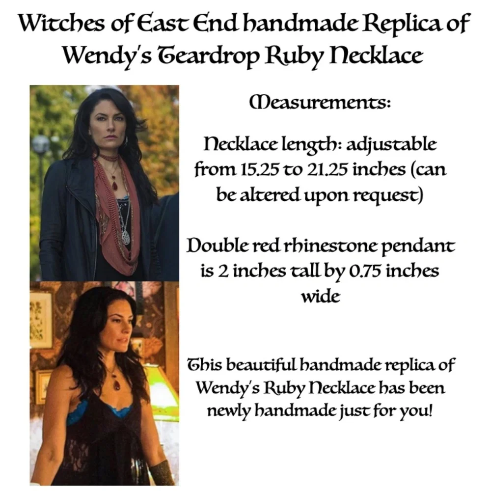 Witches of East End Handmade Replica of Wendy’s Double Ruby Necklace - Picture 12 of 12